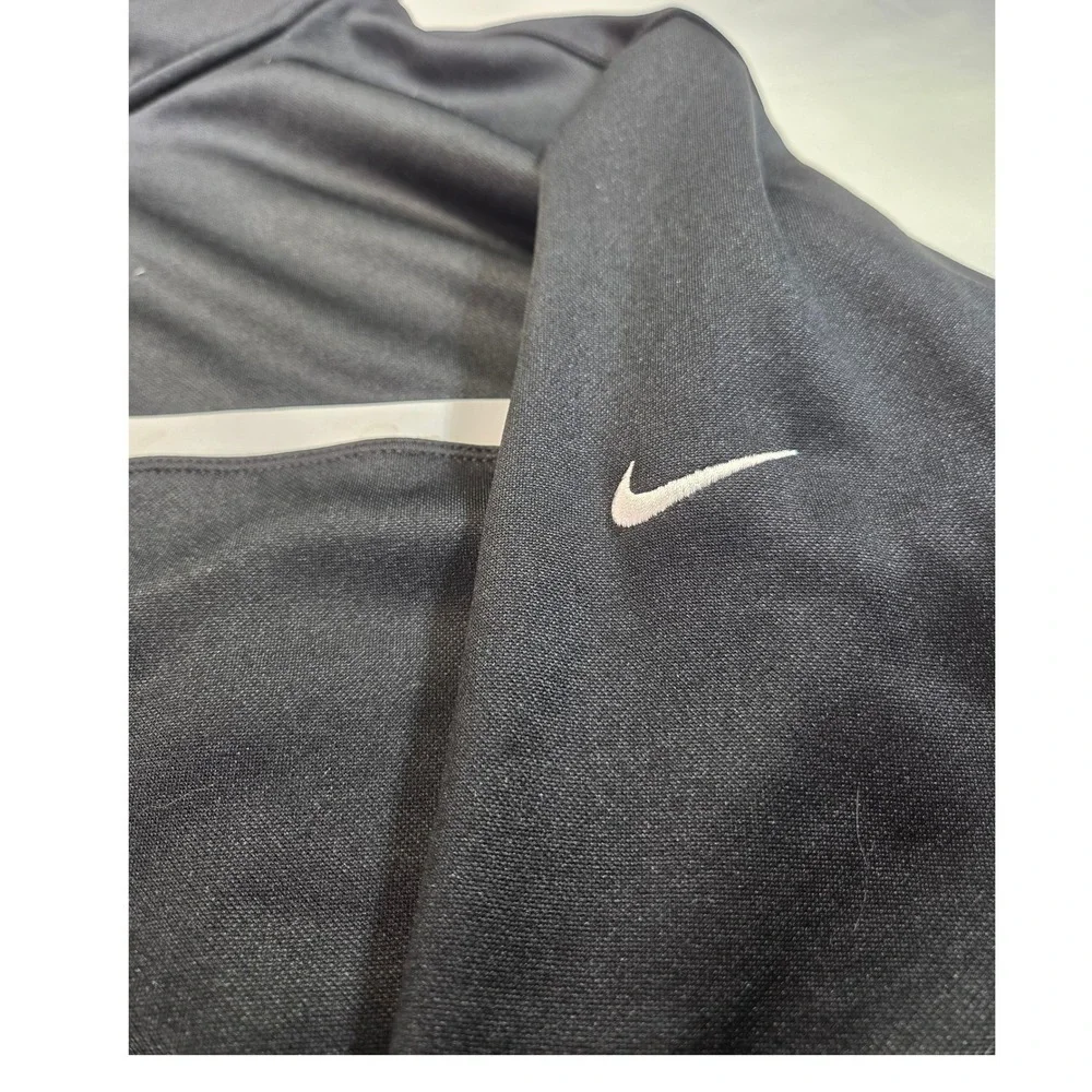 Nike Golf Therma-FIT Mens Large Black Quarter Zip Pullover Sweatshirt Stripe
